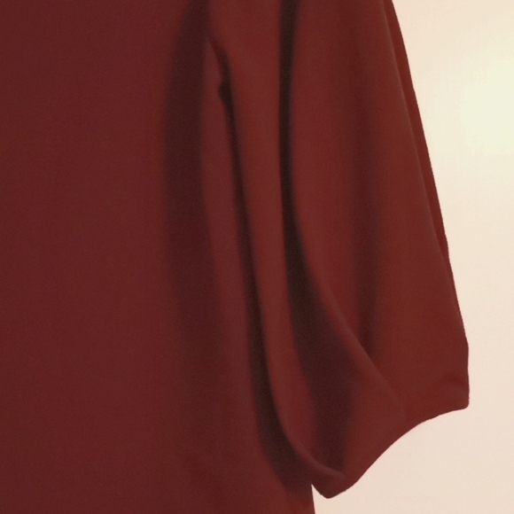 Green Envelope Rust Color Blouse with 3/4 Sleeves in Size XS (Made in USA) - Picture 3 of 6